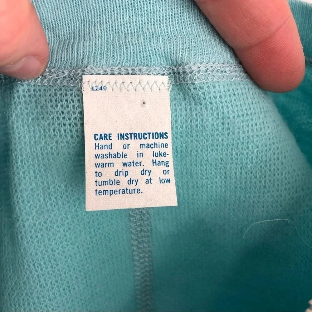 NWT Vintage blanket sleep sack robin’s egg blue Monsanto fabric infant‎ one size